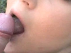 Pierced Tongue Licks a Pierced Cock