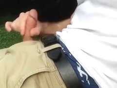 Public Jerk-off and cumming into camera whilst talking