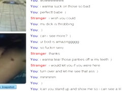 Very horny omegle girl wants the stranger's cock really bad !!!