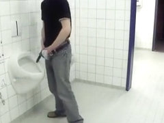 Kroussibo Jerk Off and SelfSuck in Public Toilet #1