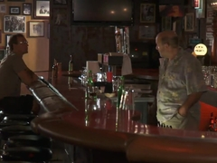 Lonely MILF Lezley Zen has sex at a local bar