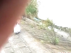 Pretty Japanese girl's ass hole filmed for a sharking video