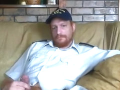 Redhead Israeli Cop Beats Off After Work