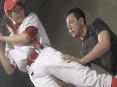 Sexy Japanese babe bounded sucking cock like mad!