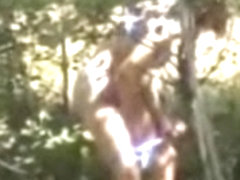 Spying my cousin in wood ! Hidden cam
