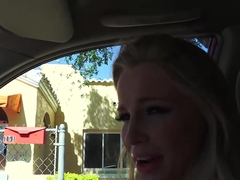 Hot blonde Staci Carr getting drilled hard on the backseat