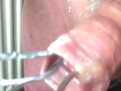 Foreskin with squirty cream and big cumshot