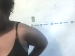 Big tits ebony chick out of shower