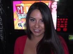 Milf Against Four Cocks in the Booth