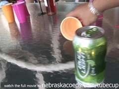 strip beer pong college drinking game