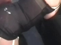 I drill one dirty slut and sperm on her black lingerie