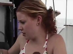 Redhead Cherry Goes Boating With 2 Cocks