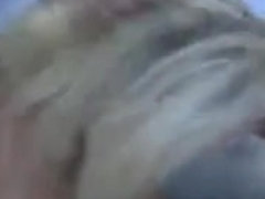 Hot submissive blonde slut gobbles cocks in public