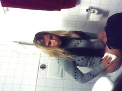 Hot blonde peeing on hidden cam