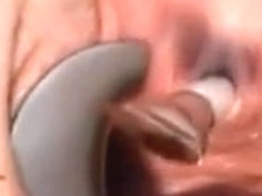 Pierced Bitch Inserts Hugh Objects and Plays with Peehole
