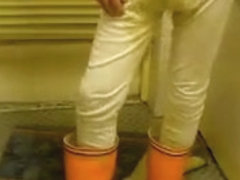 nlboots - lengthy johns getting dirty, orange boots