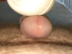 Slow motion cum with vibrator