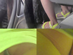 Accidental upskirt vid with a slim chick in g-string