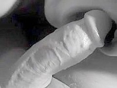 Close-Up Black And White Blowjob