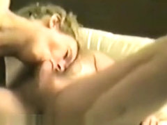 Blonde Milf Gobbles Her Man On Bed