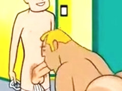 Cartoon gays with big cocks have fun