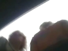 Cute blonde chick in upskirt voyeur video shows thong