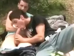 Amazing male in incredible blowjob, bareback gay porn video