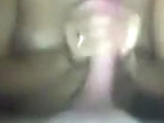Filthy blonde girl sucks my balls and strokes my dick with passion