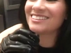 Chica - Latex Gloves Tugjob