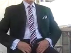 JERKING OFF IN DRESS AND TIE