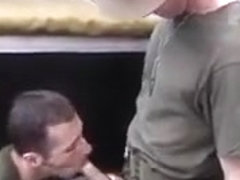 Sergeant gets served by a horny soldier