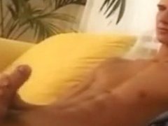 Horny male in fabulous handjob, big dick homosexual sex video