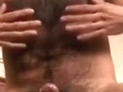 Hairy Stud With Nice Cock Cums in The Hands of His Friend