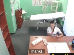 Euro nurse pussylicked and fucked by doctor