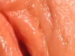Close up of hot pink wet pussy and clit