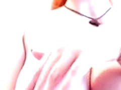 Slut exposes her huge tits on webcam