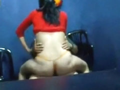 Latina milf with big booty has oral, cowgirl and doggystyle sex on a chair