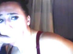 Bbw milf deepthroat blowjob on webcam