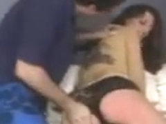 gabriella rubs her cunt when spanked