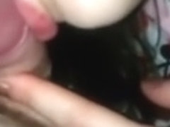 Latin Chick uses luscious lips to receive cum
