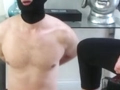 gimp is punished by 2 mistress