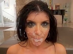 Romi Rain gets her face covered in sweet BBC cum