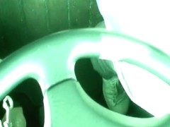 Juicy cunts hunkering in a toilet while pissing