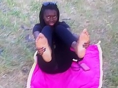Ebony girl feet