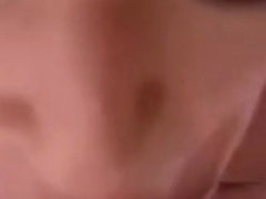 Close up oral sex cum in her throat