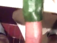 Cucumber JO and cum at end