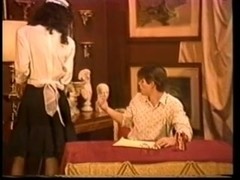 Vintage TS maid gets fucked on a table