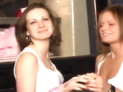 Amateur friends decide to have lesbian sex for first time
