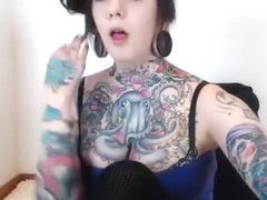 Crazy Homemade video with Brunette, Stockings scenes