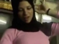 Pretty Arab girl dances in front of a camera in homemade video